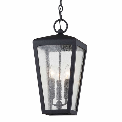F7607-TRN Troy Lighting Mariden 3Lt Exterior Lantern with Textured Iron Finish