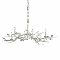 F7626-GSW Troy Lighting Aubrey 6Lt Chandelier with Gesso White  Finish