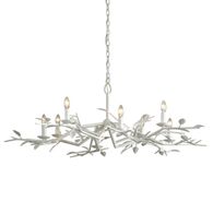 F7628-GSW Troy Lighting Aubrey 8Lt Chandelier with Gesso White  Finish