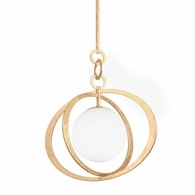 F7922-VGL Troy Lighting Olancha 1Lt Pendant with Vintage Gold Leaf Finish