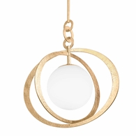 F7932-VGL Troy Lighting Olancha 1Lt Pendant with Black Iron Finish