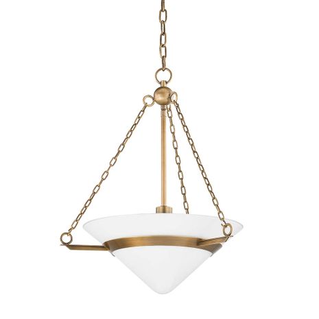 F8320-PBR Troy Lighting Amador 1Lt Pendant with Patina Brass Finish