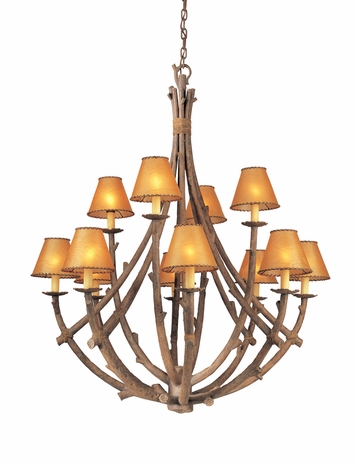 F8812 Troy Lighting Cheyenne Twelve-Light Chandelier