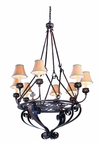 F8828GB Troy Lighting Medallion Interior 8light Chandelier