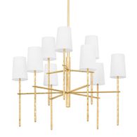 F8834-VGL Troy Lighting River 9Lt Chandelier with Vintage Gold Leaf Finish