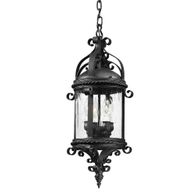 F9124-SFB Troy Lighting Pamplona 4Lt Exterior Lantern with Soft Off Black Finish