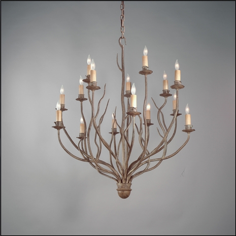 F9375 Troy Lighting Sycamore Fifteen Light Chandelier