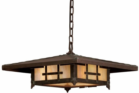 F9410NB Troy Lighting Oak Knoll 1 Light Hanging Lantern in Natural Bronze Finish