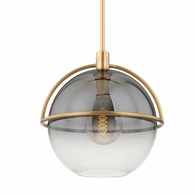 F9416-PBR Troy Lighting Ivins 1Lt Pendant with Patina Brass Finish