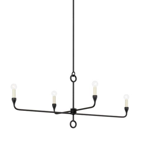 F9544-BI Troy Lighting Orson 4Lt Linear with Black Iron Finish
