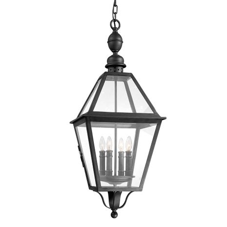 F9628-TBK Troy Lighting Townsend 4Lt Lantern with Texture Black Finish