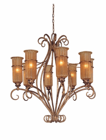 F9788 Troy Lighting Lido Eight-Light Chandelier Without Tops