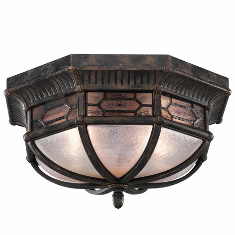 414882-1ST Fine Art Lamps Devonshire 16"W Outdoor Flush Mount with Bronze Finish