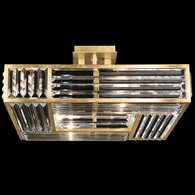811640-2 Fine Art Lighting Crystal Enchantment 25"W Square Semi-Flush Mount with Gold Finish