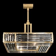 813040-2 Fine Art Lighting Crystal Enchantment 25"W Square Pendant with Gold Finish