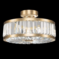 815740-2 Fine Art Lighting Crystal Enchantment 16"W Round Semi-Flush Mount with Gold Finish