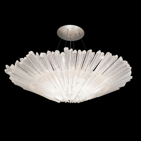 870240-1 Fine Art Lighting Diamantina 32"W Round Pendant with Silver Finish