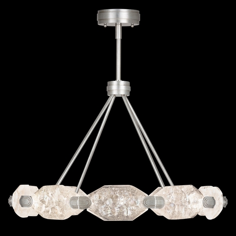 873040-1 Fine Art Lighting Allison Paladino 32"W Round Pendant with Silver Finish
