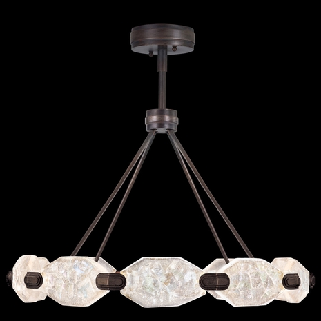 873040-3 Fine Art Lighting Allison Paladino 32"W Round Pendant with Bronze Finish