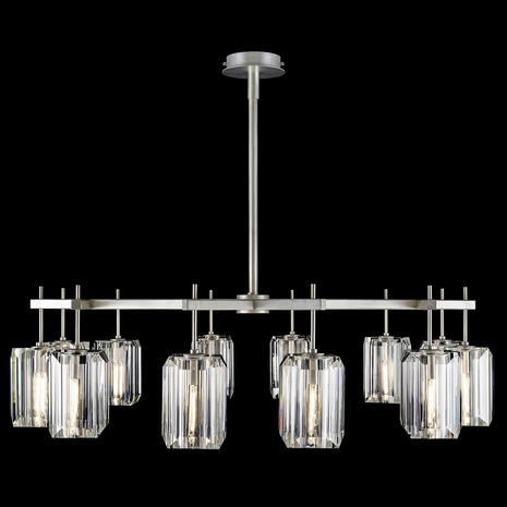 875140-1ST Fine Art Lamps Monceau 52.5"W Round Chandelier with Silver Finish