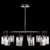 875140ST Fine Art Lamps Monceau 52.5"W Round Chandelier with Bronze Finish