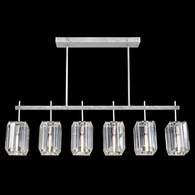 875240-1ST Fine Art Lamps Monceau 46.75"W Linear Pendant with Silver Finish