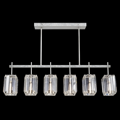 875240-1ST Fine Art Lamps Monceau 46.75"W Linear Pendant with Silver Finish