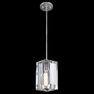 875440-1ST Fine Art Lamps Monceau 5.5"W Square Drop Light with Silver Finish