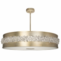 876240-1ST Fine Art Lamps 3 Light Arctic Halo 42" Round Pendant with Gold Finish