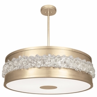 876340-1ST Fine Art Lighting Arctic Halo 32"W Round Pendant with Gold Finish