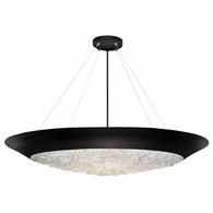 876440-2ST Fine Art Lighting Arctic Halo 32"W Round Pendant with Black Finish