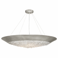 876440ST Fine Art Lighting Arctic Halo 32"W Round Pendant with Silver Finish