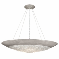 876540ST Fine Art Lighting Arctic Halo 44"W Round Pendant with Silver Finish