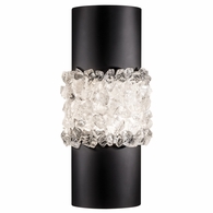 876650-2ST Fine Art Lighting Arctic Halo 14"H Sconce with Black Finish
