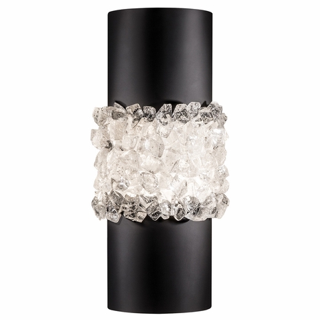 876650-2 Fine Art Lighting Arctic Halo 14"H Sconce with Black Finish