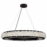 878040-2ST Fine Art Lighting Arctic Halo 38"W Round Pendant with Black Finish