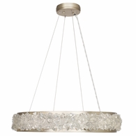 878140-1ST Fine Art Lighting Arctic Halo 30"W Round Pendant with Gold Finish