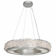 878140ST Fine Art Lighting Arctic Halo 30"W Round Pendant with Silver Finish
