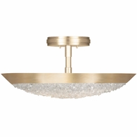 880040-1ST Fine Art Lighting Arctic Halo 20"W Round Semi-Flush Mount with Gold Finish