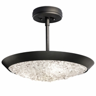 880040-2ST Fine Art Lighting Arctic Halo 20"W Round Semi-Flush Mount with Black Finish