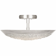 880040ST Fine Art Lighting Arctic Halo 20"W Round Semi-Flush Mount with Silver Finish