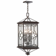 880481ST Fine Art Lamps 4 Light Oxfordshire 13" Outdoor Lantern with Bronze Finish