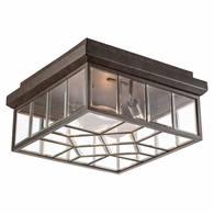 880682ST Fine Art Lamps 4 Light Oxfordshire 16" Outdoor Flush Mount with Bronze Finish