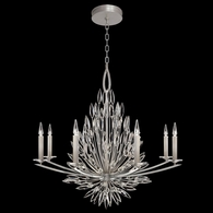 881240 Fine Art Lighting Lily Buds 41"W Round Chandelier with Silver Finish