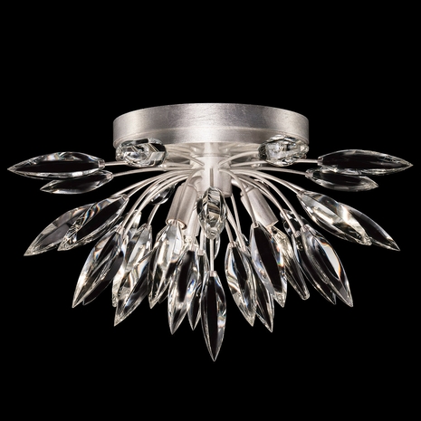 881440 Fine Art Lighting Lily Buds 18.5"W Round Flush Mount with Silver Finish