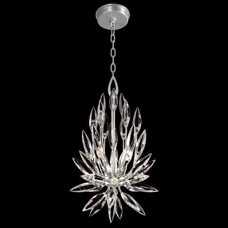 881540 Fine Art Lighting Lily Buds 12"W Round Pendant with Silver Finish