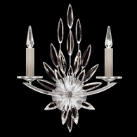 881750ST Fine Art Lamps 2 Light Lily Buds 22" Sconce with Silver Finish