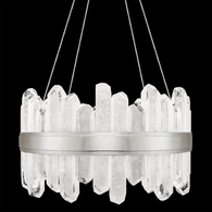 882040-1ST Fine Art Lighting Lior 21"W Round Pendant with Silver Finish