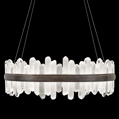 882640-3 Fine Art Lighting Lior 41"W Round Pendant with Bronze Finish