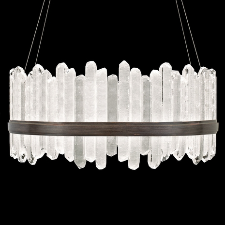 882840-3 Fine Art Lighting Lior 41"W Round Pendant with Bronze Finish